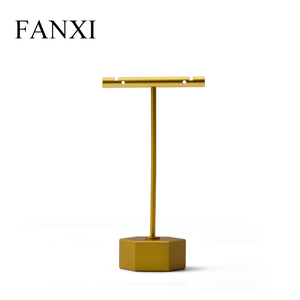 FANXI Su Misura di Lusso rotondo e esagonale banco di mostra dei monili per anello di barretta organizzatore oro e argento anello di Metallo titolare