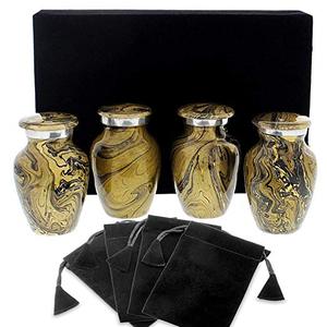 Recuerdo de colores antiguos para uso funerario, urna de Metal, latón/aluminio - Product Image 1