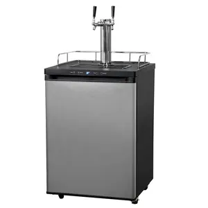 Beer cooler kegerator with high cooling efficiency china siue stainless steel double taps china beer kegerator beer coffee cola for bar resaurant stall and home