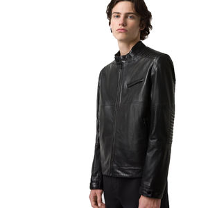 Chaqueta de cuero para hombre, chaqueta personalizada con bolsillo superior - Product Image 2