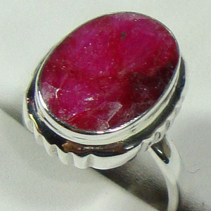 Anillo de Rubí, anillo de plata, joyería al por mayor - Product Image 4