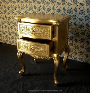 French Furniture Indonesia - Mahogany Furniture of Nightstand Bedside 2 Drawers - Product Image 6