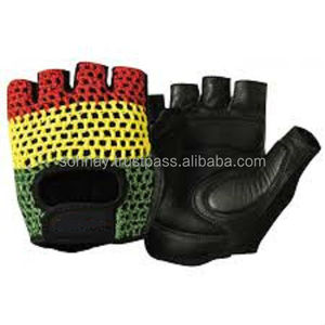Guantes Sparco de ganchillo de punto de medio Dedo de diseño personalizado, acolchado de espuma de Palma de cuero, correa de muñeca ajustable antideslizante para - Product Image 1
