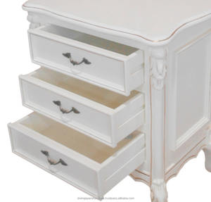 Wooden White Nightstands Furniture French Style. - Product Image 4