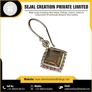Pendientes de aro finos de plata esterlina coloridos con piedras preciosas para bodas, fiestas y regalos Pedido mínimo bajo - Product Image 2