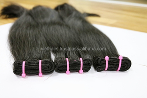 Double dessiné droit vietnamien de haute qualité de prolongements de cheveux humains vierges - Product Image 3