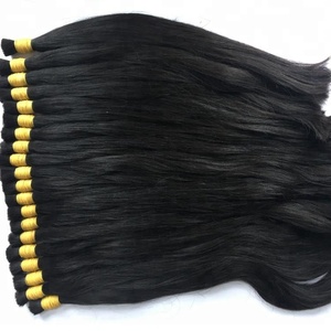 Extensions de cheveux humains Remy vietnamiens en vrac 100% naturels sans fibres synthétiques 8 "-30" longueur 100g/pièce - Product Image 1