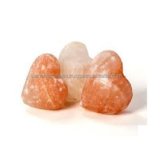 Sel de bain en cristal d'Himalaya naturel rose de haute qualité, forme de cœur, poli, Feng Shui, matériau organique - Sian Enterprises - Product Image 1