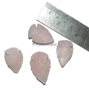 Feng Shui Style Love Arrowheads Accessoires de pierres précieuses en agate de quartz rose - Product Image 1