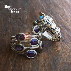 Nice รอบที่น่ารื่นรมย์รูปช้าง Labradorite 925แหวนเงินสเตอร์ลิงอินเดียผู้ผลิตเครื่องประดับผู้ค้าส่งแหวนเงิน, - Product Image 2
