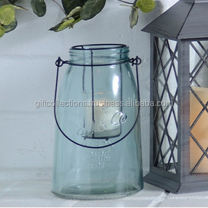 Super Selling Hammered Clear <b>Glass</b> Candle Holder <b>Lantern</b> with Modern Design for Party Decoration Available at Export - Product Image 2