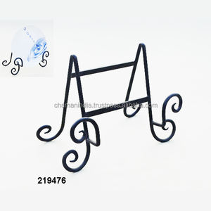 Support de plaque de fer de conception de défilement, support de plat en métal, support de plaque en fer forgé, support de plaque noire, support de plaque de cuisine, support de couvercle - Product Image 1