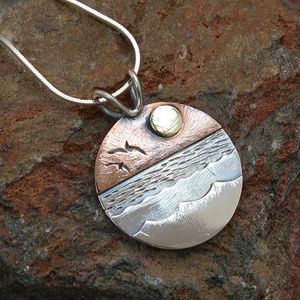 Colgante de Plata de Ley 925 con diseño escénico, joyería al por mayor - Product Image 1