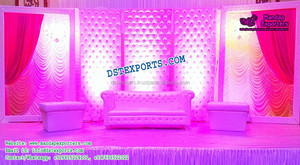 Hermosa boda de cuero con mechones, decoración de escenario, paneles de escenario con mechones de cuero, decoración de escenario de boda, decoración de boda, EE. UU. - Product Image 3