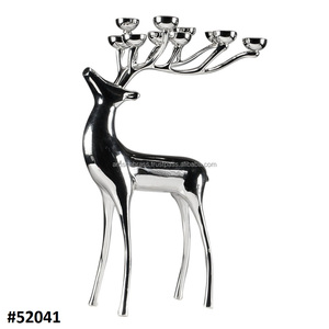 Bougeoir en aluminium plaqué argent renne fait à la main Bougeoir design - Product Image 5