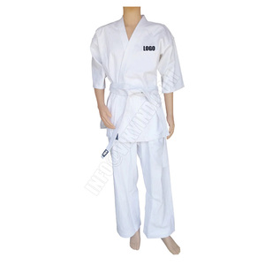 ชุดคาราเต้สำหรับเด็กผู้ใหญ่,ชุดคาราเต้เคียวคุชินโดกิชุดฝึกทำจากผ้าฝ้ายระบายอากาศสีขาว - Product Image 2