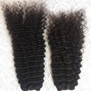 100% Remy Virgin Indian Hair Unprocessed Curly Wave Bundles Calidad cruda a tarifas al por mayor Premium - Product Image 3
