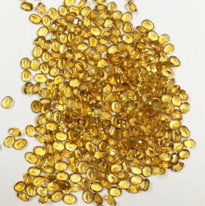 อัญมณีทรงไข่เจียระไนแบบเหลี่ยมเพชรพลอย Citrine ธรรมชาติขนาด3มม. 4มม. อัญมณีเจียระไนแบบหลวม - Product Image 1