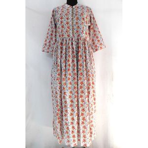 Costura Casual con abertura frontal, botón de cierre, ropa de fiesta de noche, blusas, túnica larga para mujer, Kurtis, ropa hecha a mano de algodón puro - Product Image 1