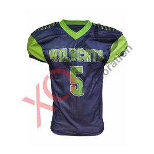 Camiseta de fútbol americano de diseño personalizado para hombre, uniforme de sublimación transpirable, técnicas de bordado, talla grande, característica corta - Product Image 1