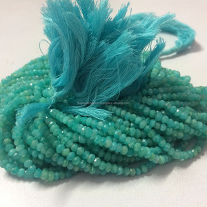 4mm 5mm naturel bleu vert Amazonite facettes Rondelle perles de pierres précieuses brin prix d'usine de gros fabricant boutique en ligne maintenant - Product Image 2