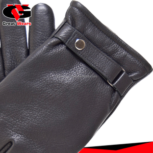 Vente chaude hommes hiver gants en cuir doublure en cachemire écran tactile neige moto conduite gants d'équitation Sports de plein air cyclisme - Product Image 3