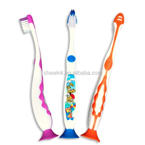 Brosse à dents de dessin animé pour enfants avec poils en nylon doux ventouse brosse à dents pour enfant pour un usage domestique - Product Image 1