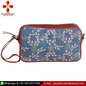 Producto indio hecho a mano Estilo Vintage cuero Kantha embrague - Product Image 1