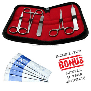 ชุดเครื่องมือเย็บแผลพร้อมมีดผ่าตัด,และใบมีดสเตนเลส5 #10สำหรับนักศึกษาแพทย์10ชิ้นกำหนดเอง Ce PK - Product Image 2