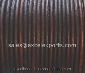 Cordones de cuero natural Correas de cuero Premium 100% Cuero curtido vegetal genuino de India Excel Exports - Product Image 3