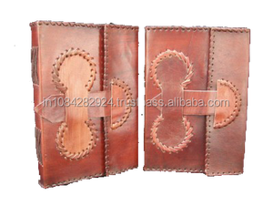 Cuaderno de cuero de LAPIZ en relieve de pentagrama celta hecho a mano, cuaderno de un pestillo con borde de cubierta, estilo de tapa dura con costura de hilo de papel - Product Image 2