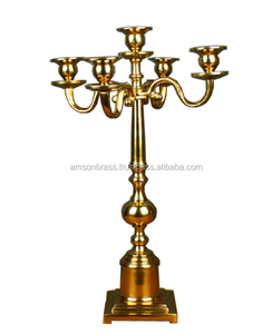 5 Arms Silver Plated <b>Candelabra</b> for Exports From India for Wedding Centrepiece Hotels Brass Antique Aluminium Embossed Designer - Product Image 4
