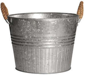 2023 nuevas macetas de colección de jardín con OEM ODM, maceta de lujo hecha a mano personalizada, macetas de suelo galvanizadas con asas de cuerda - Product Image 1