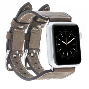 Premium Logo Personnalisé Vintage pour Apple Watch Band Classique Bracelet en Cuir Véritable Acier Inoxydable pour Hommes Femmes OEM Smartwatch pour - Product Image 1