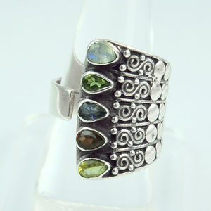 Bagues en argent Sterling 925 en forme de poire, bijoux de créateur, bijoux en argent 925 - Product Image 6