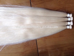 100% Vierge Remy Blonde Droite Cheveux Doux Bonne Qualité Extensions de Cheveux Humains - Product Image 2