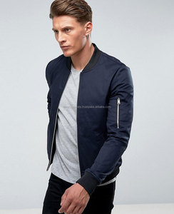 Venta al por mayor de Chaqueta de algodón Varsity de mezclilla para hombre de alta calidad a granel personalizado de talla grande transpirable cierre de cremallera para el invierno - Product Image 1