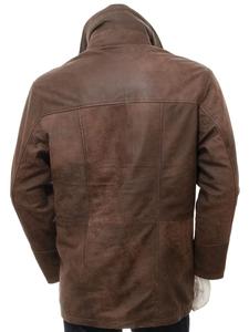 Cappotto <span class=keywords><strong>in</strong></span> <span class=keywords><strong>vera</strong></span> <span class=keywords><strong>pelle</strong></span> con bottoni lunghi per abbigliamento moda uomo - Product Image 2