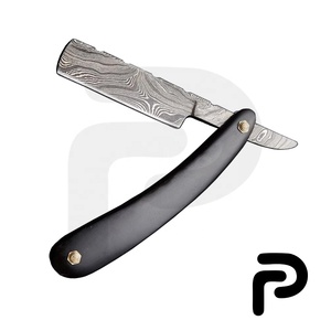 Rasoir droit en acier damas, 1 pièce, pour barbe et barbier, couteau tranchant - Product Image 3
