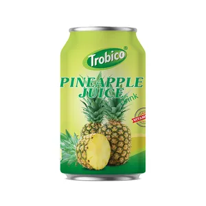 100% Pure NFC Fruit Juice High Quality 330ml Alu Short Can Fresh Pineapple Juice