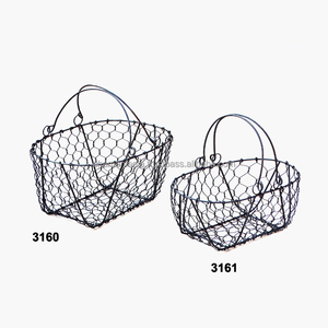Wrought Iron <b>Egg</b> <b>Basket</b>, Wrought Iron Fruit <b>Basket</b>, Kitchen Utensil <b>Basket</b>, Farmhouse <b>Basket</b>, Multi-Purpose <b>Basket</b> - Product Image 3