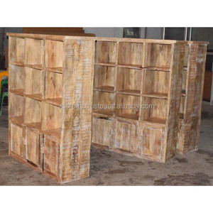 ชั้นวางขวดไวน์ทำจากไม้มะม่วงแบบดั้งเดิมสไตล์ยุโรปยุโรปหรูหราตกแต่งแท่นโชว์ของตกแต่ง - Product Image 3