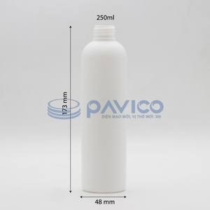 Lot de bouteilles pour shampooing et climatisation à cheveux, flacons en plastique HDPE, couleur unie blanche, forme ronde, accessoires pour cheveux, 250ml - Product Image 2