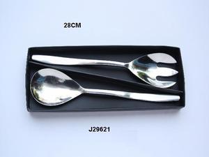 Nouvel arrivage Ensemble de salade en acier poli miroir Cuillère à salade et fourchette à salade en acier poli au prix de gros - Product Image 5