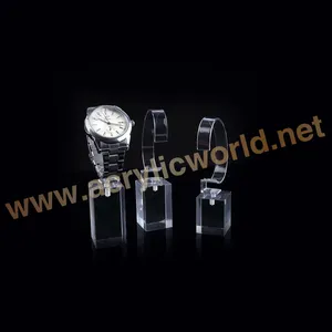 OEM/ODM manufacturer black acrylic block for watch display watch display stand with C rings