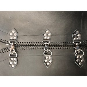 Métal Fermoir Club En Cuir Épais Gilet VES-0009 - Product Image 6
