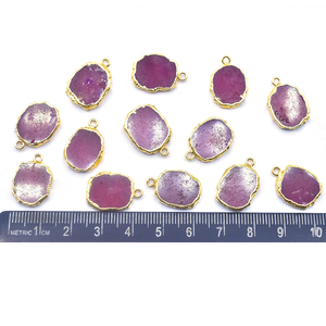 रूबी 18 करने के लिए 16 MM जमानत के साथ आयत आकार सोना मढ़वाया लटकन - Product Image 5