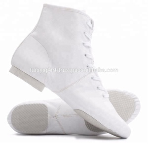 Bottes de danse Jazz à semelle fendue supérieure en cuir pour hommes et femmes, chaussures de danse Jazz à lacets avec semelle fendue en - Product Image 3