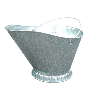 Outil de nettoyage Seau à charbon en fer en métal Seau à charbon galvanisé léger avec poignée Poignée en bande de fer Ménage - Product Image 5