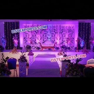 Paneles de Fondo de Fibra para Bodas con Diseños Variados, Panel Jali con Tallado Floral para Decoración de Fiestas, Decoración de Bodas, Panel de Fibra (Reino Unido) - Product Image 1